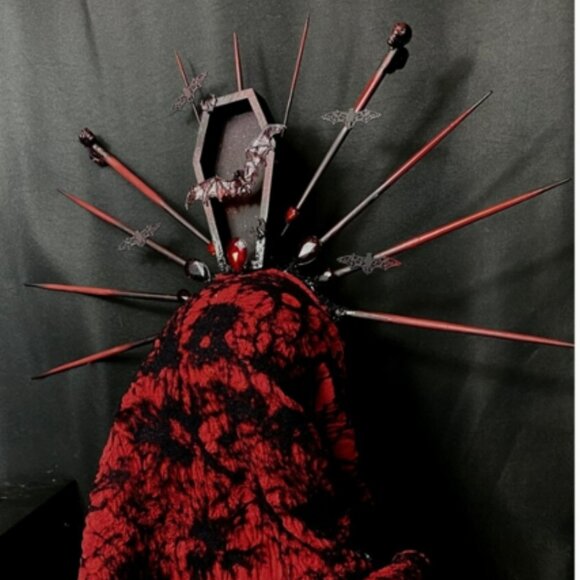 JakSavage Veiled Death Headpiece - Picture 2 of 9